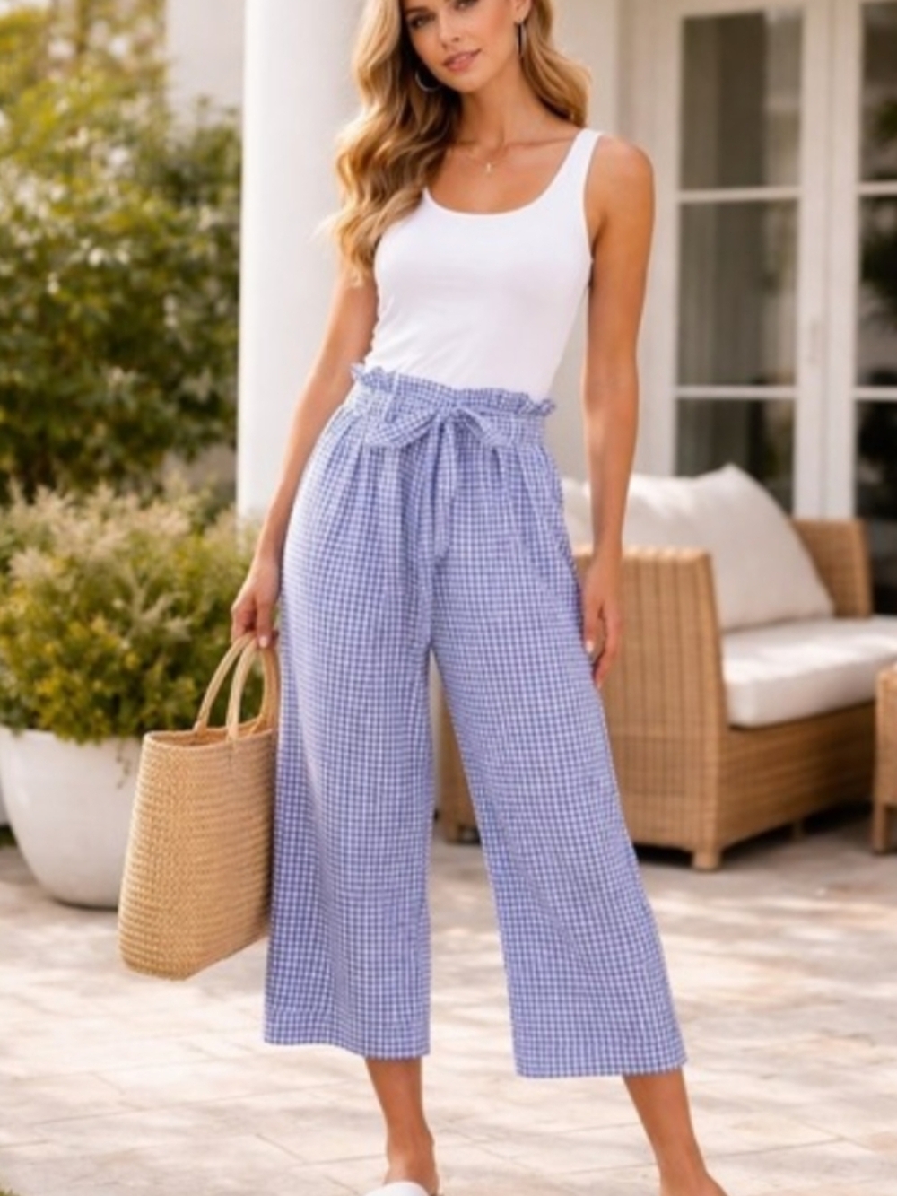 Joie Gingham Pant